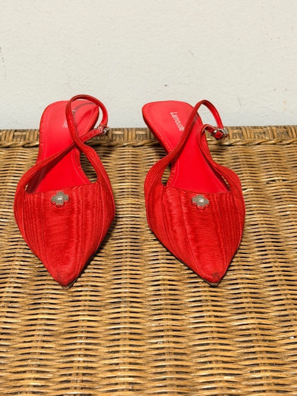 Larroudé Maxime Slingback Kitten Heels.  Sz. 9